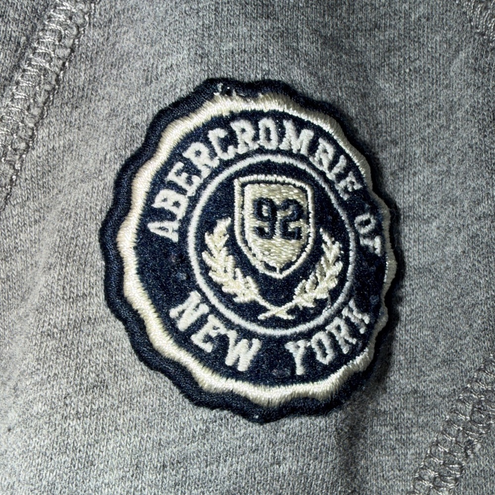 Vintage 2000’s Abercrombie & Fitch Charcoal Varsity Jacket - Picture 4 of 9